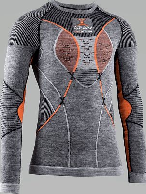 Превью  Термофутболка X-BIONIC Apani 4.0 Merino Round Neck LG SL Men Black/Grey/Orange